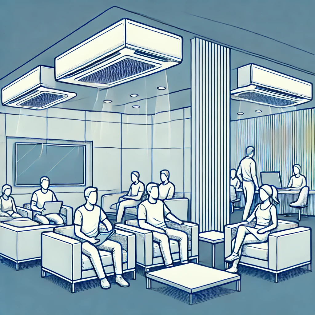 Une illustration d'un système de climatisation centrale